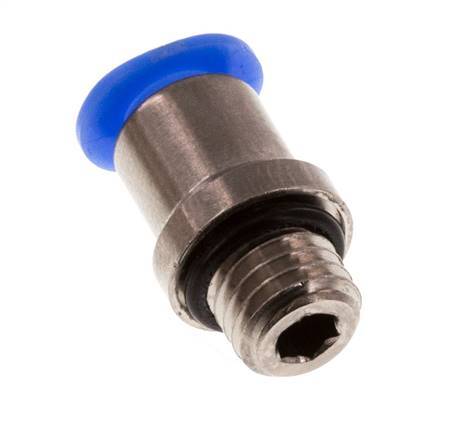 4mm x M 7 Messing/POM Insteekfitting buitendraad Binnenzeskant Compact Ontwerp NBR [5 Stuks]