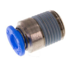4mm x R1/8'' Messing/POM Insteekfitting buitendraad Binnenzeskant Compact Ontwerp NBR [5 Stuks]
