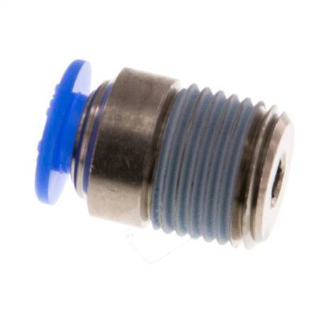 4mm x R1/8'' Messing/POM Insteekfitting buitendraad Binnenzeskant Compact Ontwerp NBR [5 Stuks]