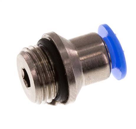 4mm x G1/8'' Messing/POM Insteekfitting buitendraad Binnenzeskant Compact Ontwerp NBR [5 Stuks]