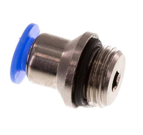 4mm x G1/8'' Messing/POM Insteekfitting buitendraad Binnenzeskant Compact Ontwerp NBR [5 Stuks]