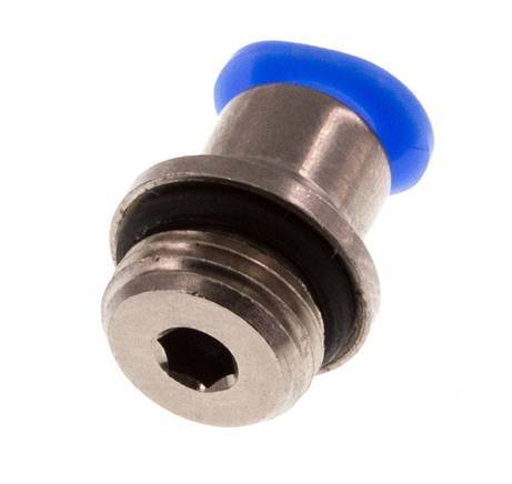 4mm x G1/8'' Messing/POM Insteekfitting buitendraad Binnenzeskant Compact Ontwerp NBR [5 Stuks]
