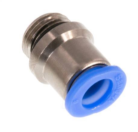 6mm x G1/8'' Messing/POM Insteekfitting buitendraad Binnenzeskant Compact Ontwerp NBR [5 Stuks]