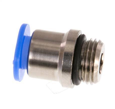 6mm x G1/8'' Messing/POM Insteekfitting buitendraad Binnenzeskant Compact Ontwerp NBR [5 Stuks]