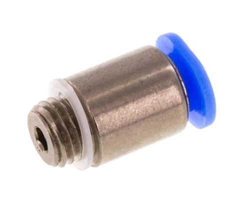 3mm x M 6 x 0.75 Messing/POM Insteekfitting buitendraad Binnenzeskant Compact Ontwerp NBR [5 Stuks]