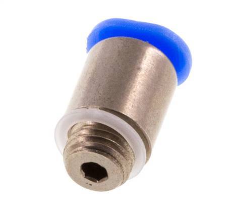 3mm x M 6 x 0.75 Messing/POM Insteekfitting buitendraad Binnenzeskant Compact Ontwerp NBR [5 Stuks]