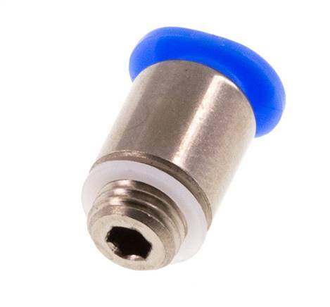 4mm x M 6 x 0.75 Messing/POM Insteekfitting buitendraad Binnenzeskant Compact Ontwerp NBR [5 Stuks]
