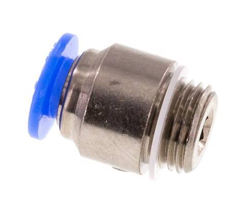 4mm x M 8 x 0.75 Messing/POM Insteekfitting buitendraad Binnenzeskant Compact Ontwerp NBR [5 Stuks]