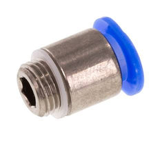 6mm x M 8 x 0.75 Messing/POM Insteekfitting buitendraad Binnenzeskant Compact Ontwerp NBR [5 Stuks]