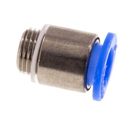 6mm x M 8 x 0.75 Messing/POM Insteekfitting buitendraad Binnenzeskant Compact Ontwerp NBR [5 Stuks]