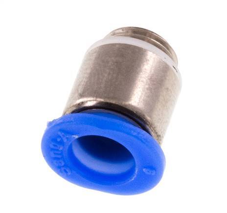 6mm x M 8 x 0.75 Messing/POM Insteekfitting buitendraad Binnenzeskant Compact Ontwerp NBR [5 Stuks]