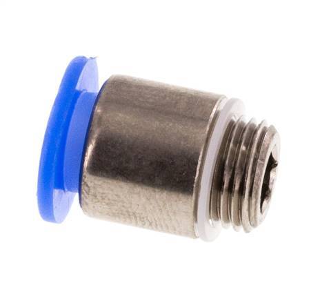 6mm x M 8 x 0.75 Messing/POM Insteekfitting buitendraad Binnenzeskant Compact Ontwerp NBR [5 Stuks]