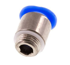 6mm x M 8 x 0.75 Messing/POM Insteekfitting buitendraad Binnenzeskant Compact Ontwerp NBR [5 Stuks]