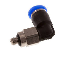3mm x M 3 90 graden L-verbinding Staal/PBT Insteekfitting Buitendraad Kort Draaibaar Compact Ontwerp NBR [2 Stuks]