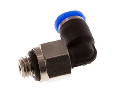 3mm x M 5 90 graden L-verbinding Messing/PBT Insteekfitting Buitendraad Kort Draaibaar Compact Ontwerp NBR [2 Stuks]