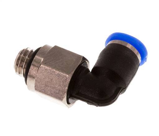 3mm x M 5 90 graden L-verbinding Messing/PBT Insteekfitting Buitendraad Kort Draaibaar Compact Ontwerp NBR [2 Stuks]
