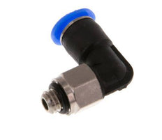 4mm x M 5 90 graden L-verbinding Messing/PBT Insteekfitting Buitendraad Kort Draaibaar Compact Ontwerp NBR [2 Stuks]