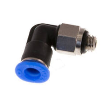 4mm x M 5 90 graden L-verbinding Messing/PBT Insteekfitting Buitendraad Kort Draaibaar Compact Ontwerp NBR [2 Stuks]