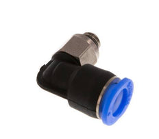 6mm x M 5 90 graden L-verbinding Messing/PBT Insteekfitting Buitendraad Kort Draaibaar Compact Ontwerp NBR [2 Stuks]
