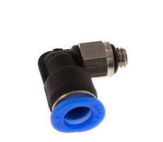 6mm x M 5 90 graden L-verbinding Messing/PBT Insteekfitting Buitendraad Kort Draaibaar Compact Ontwerp NBR [2 Stuks]