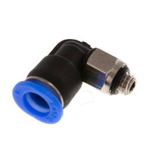 6mm x M 5 90 graden L-verbinding Messing/PBT Insteekfitting Buitendraad Kort Draaibaar Compact Ontwerp NBR [2 Stuks]