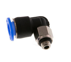6mm x M 5 90 graden L-verbinding Messing/PBT Insteekfitting Buitendraad Kort Draaibaar Compact Ontwerp NBR [2 Stuks]