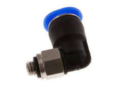 6mm x M 5 90 graden L-verbinding Messing/PBT Insteekfitting Buitendraad Kort Draaibaar Compact Ontwerp NBR [2 Stuks]