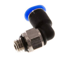 4mm x M 6 90 graden L-verbinding Messing/PBT Insteekfitting Buitendraad Kort Draaibaar Compact Ontwerp NBR [2 Stuks]
