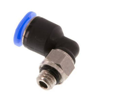 6mm x M 6 90 graden L-verbinding Messing/PBT Insteekfitting Buitendraad Kort Draaibaar Compact Ontwerp NBR [2 Stuks]