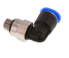 6mm x M 7 90 graden L-verbinding Messing/PBT Insteekfitting Buitendraad Kort Draaibaar Compact Ontwerp NBR [2 Stuks]