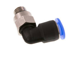 6mm x M 7 90deg Elbow Push-in Fitting with Male Threads Brass/PBT NBR Short Sleeve Rotatable Compact Design [2 Pieces]