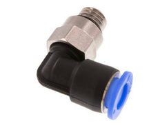 6mm x M 7 90 graden L-verbinding Messing/PBT Insteekfitting Buitendraad Kort Draaibaar Compact Ontwerp NBR [2 Stuks]