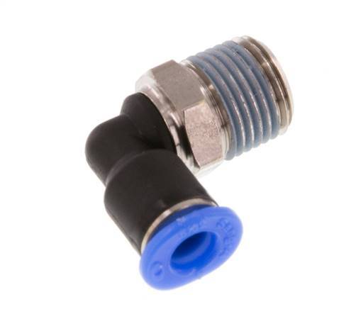 4mm x R1/8'' 90 graden L-verbinding Messing/PBT Insteekfitting Buitendraad Kort Draaibaar Compact Ontwerp NBR [2 Stuks]