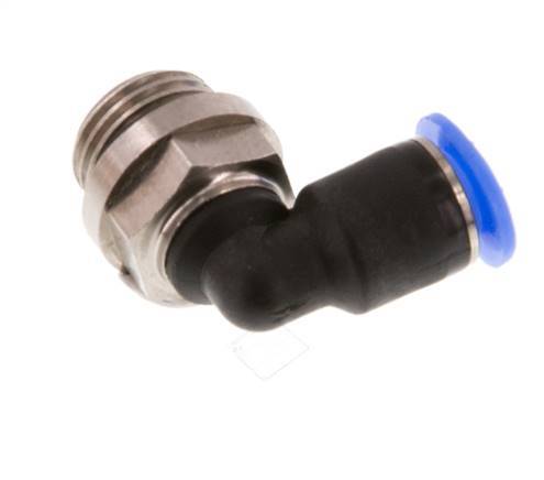 4mm x G1/8'' 90 graden L-verbinding Messing/PBT Insteekfitting Buitendraad Kort Draaibaar Compact Ontwerp NBR [2 Stuks]