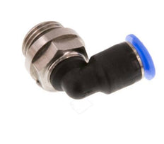 4mm x G1/8'' 90 graden L-verbinding Messing/PBT Insteekfitting Buitendraad Kort Draaibaar Compact Ontwerp NBR [2 Stuks]