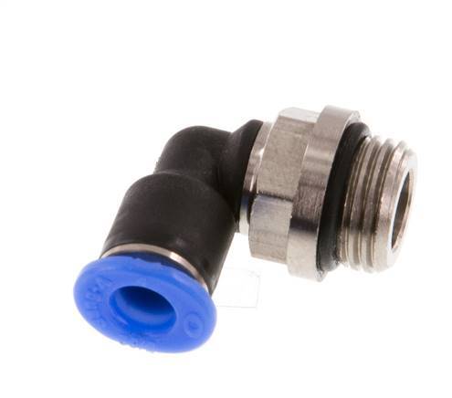 4mm x G1/8'' 90 graden L-verbinding Messing/PBT Insteekfitting Buitendraad Kort Draaibaar Compact Ontwerp NBR [2 Stuks]