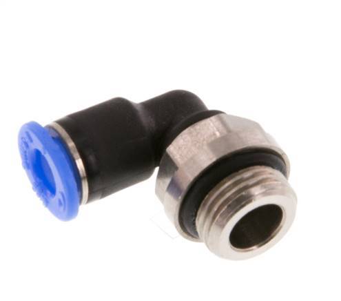 4mm x G1/8'' 90 graden L-verbinding Messing/PBT Insteekfitting Buitendraad Kort Draaibaar Compact Ontwerp NBR [2 Stuks]