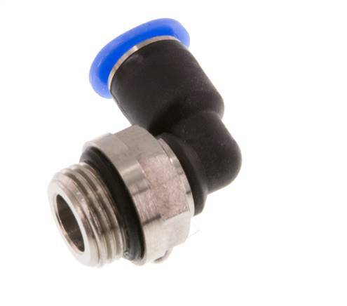4mm x G1/8'' 90 graden L-verbinding Messing/PBT Insteekfitting Buitendraad Kort Draaibaar Compact Ontwerp NBR [2 Stuks]