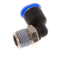 6mm x R1/8'' 90deg Elbow Push-in Fitting with Male Threads Brass/PBT NBR Short Sleeve Rotatable Compact Design [2 Pieces]