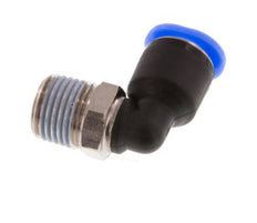 6mm x R1/8'' 90 graden L-verbinding Messing/PBT Insteekfitting Buitendraad Kort Draaibaar Compact Ontwerp NBR [2 Stuks]