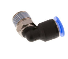 6mm x R1/8'' 90deg Elbow Push-in Fitting with Male Threads Brass/PBT NBR Short Sleeve Rotatable Compact Design [2 Pieces]