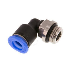 6mm x G1/8'' 90 graden L-verbinding Messing/PBT Insteekfitting Buitendraad Kort Draaibaar Compact Ontwerp NBR [2 Stuks]
