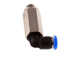 3mm x M 5 90 graden L-verbinding Messing/PBT Insteekfitting Buitendraad Lange Huls Draaibaar Compact Ontwerp NBR [2 Stuks]