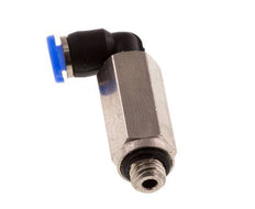 3mm x M 5 90 graden L-verbinding Messing/PBT Insteekfitting Buitendraad Lange Huls Draaibaar Compact Ontwerp NBR [2 Stuks]