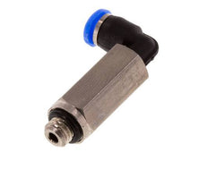 3mm x M 5 90 graden L-verbinding Messing/PBT Insteekfitting Buitendraad Lange Huls Draaibaar Compact Ontwerp NBR [2 Stuks]