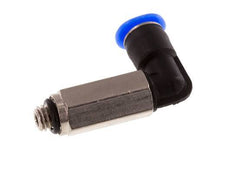 4mm x M 5 90deg Elbow Push-in Fitting with Male Threads Brass/PBT NBR Long Sleeve Rotatable Compact Design [2 Pieces]