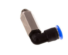 4mm x M 5 90 graden L-verbinding Messing/PBT Insteekfitting Buitendraad Lange Huls Draaibaar Compact Ontwerp NBR [2 Stuks]