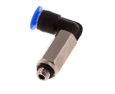 4mm x M 5 90 graden L-verbinding Messing/PBT Insteekfitting Buitendraad Lange Huls Draaibaar Compact Ontwerp NBR [2 Stuks]