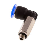 6mm x M 5 90 graden L-verbinding Messing/PBT Insteekfitting Buitendraad Lange Huls Draaibaar Compact Ontwerp NBR [2 Stuks]