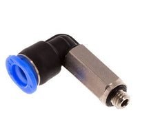 6mm x M 5 90 graden L-verbinding Messing/PBT Insteekfitting Buitendraad Lange Huls Draaibaar Compact Ontwerp NBR [2 Stuks]